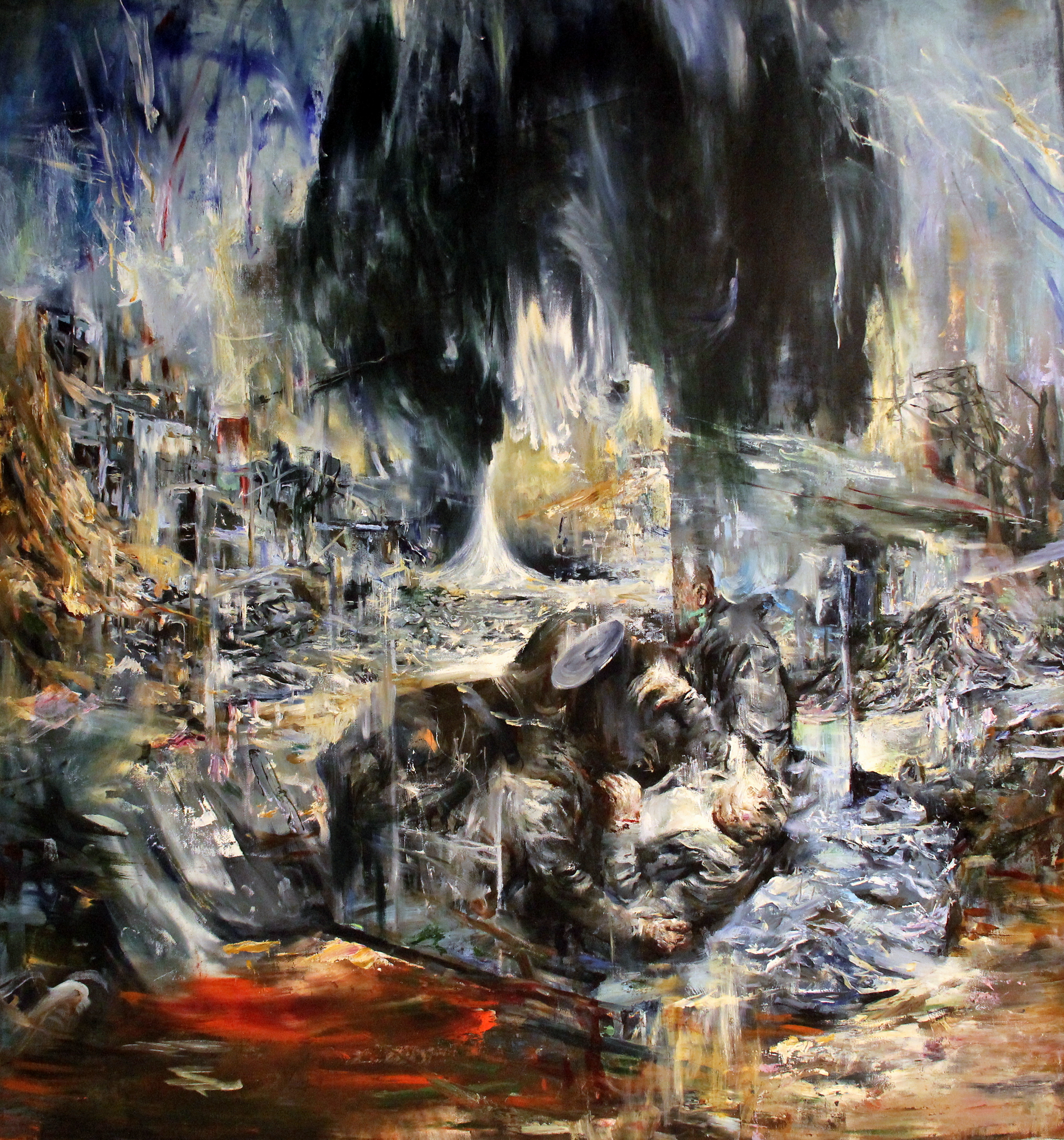 Waiting for Something, 2014, Tuval üzerine yağlıboya- Oil on canvas, 94x90 cm